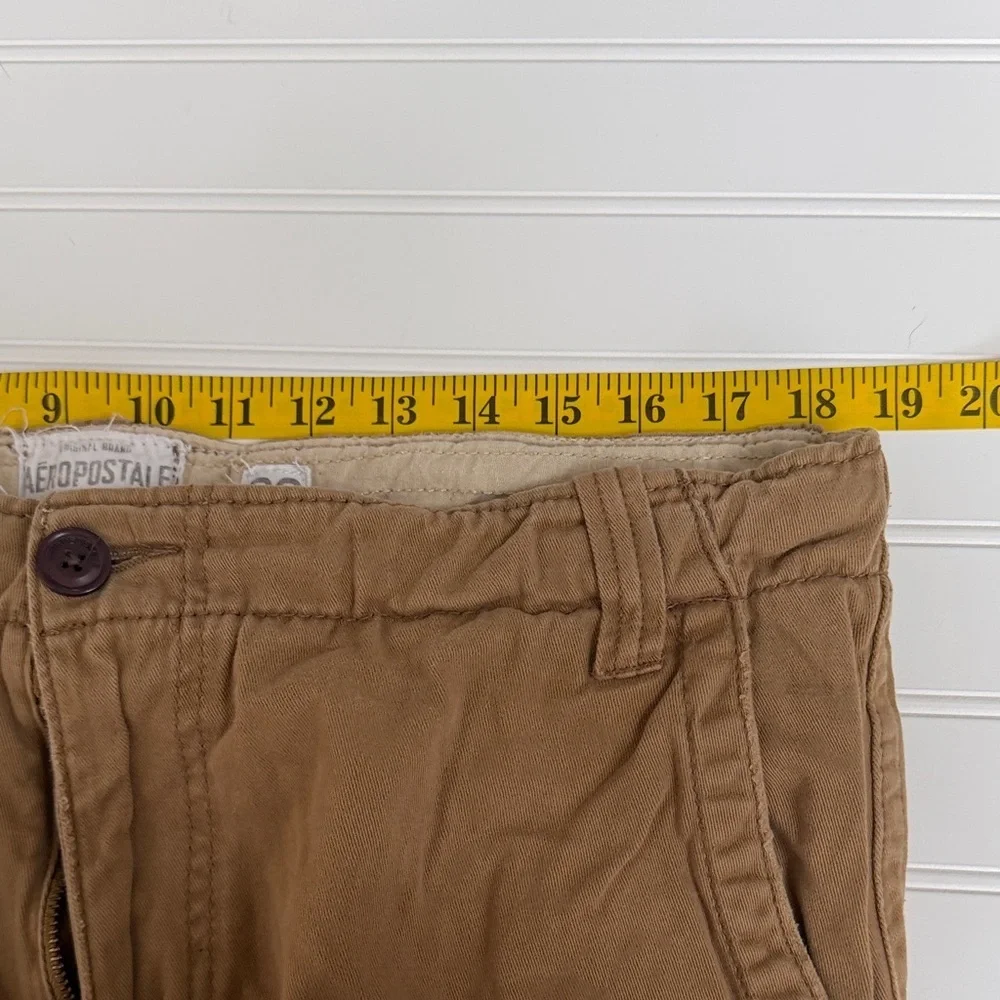 (077)Aeropostale Men's Cargo Shorts in Khaki Brown